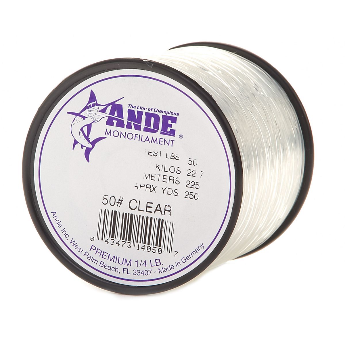 ANDE® Premium 50 lb. 250 yards Monofilament Fishing Line Academy