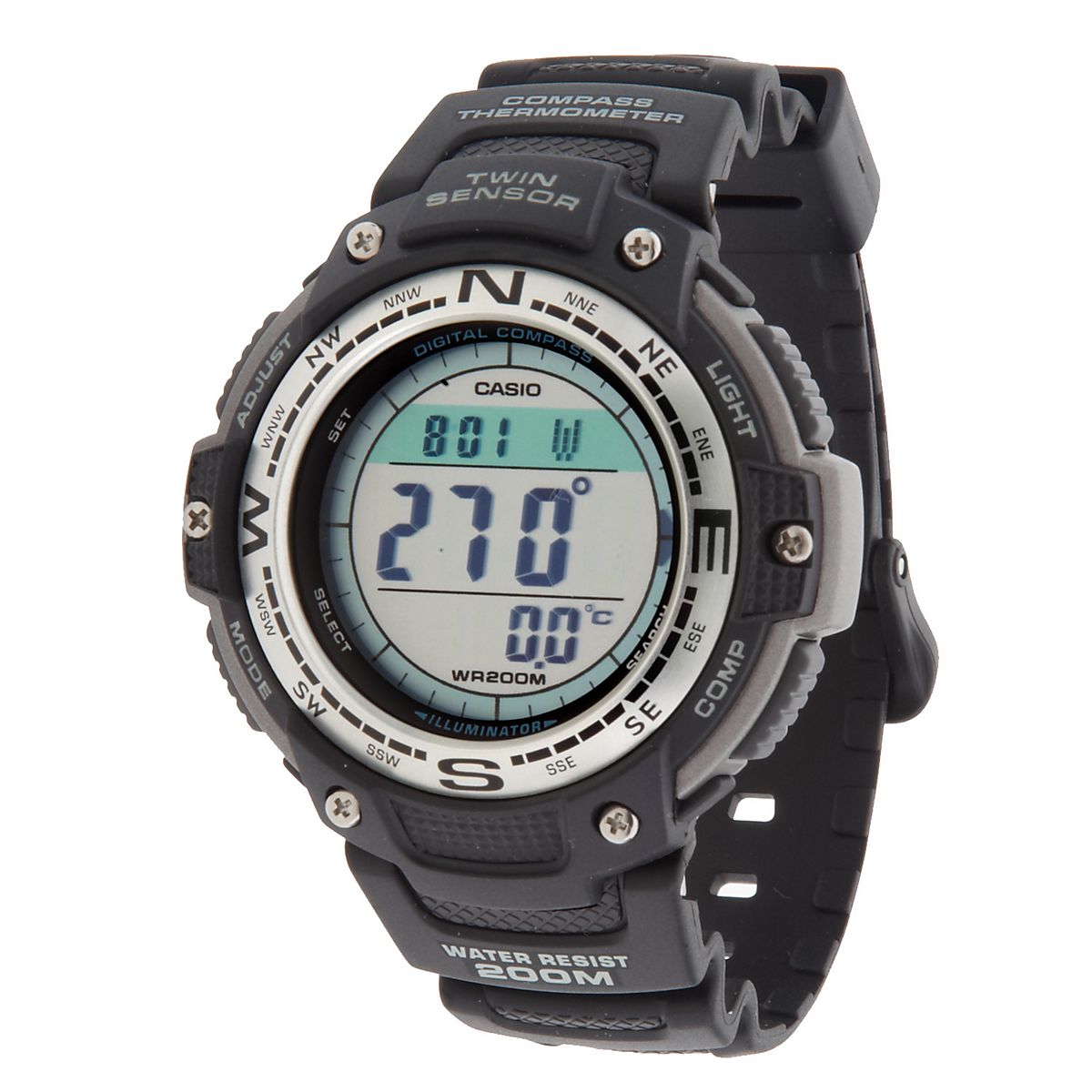 Casio Men's Digital Compass Twin Sensor Watch | Academy