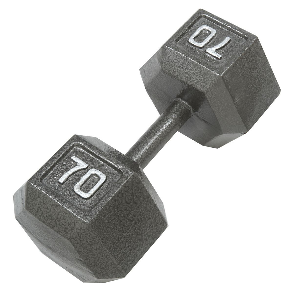 CAP Barbell 70 lb. Solid Hex Dumbbell Academy