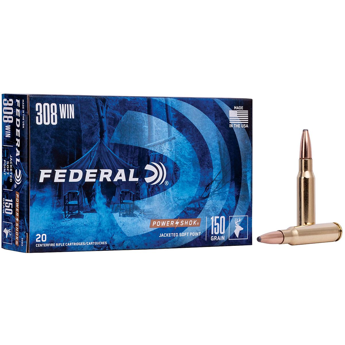 Federal Premium Ammunition Power-Shok .308 Winchester 150-Grain ...