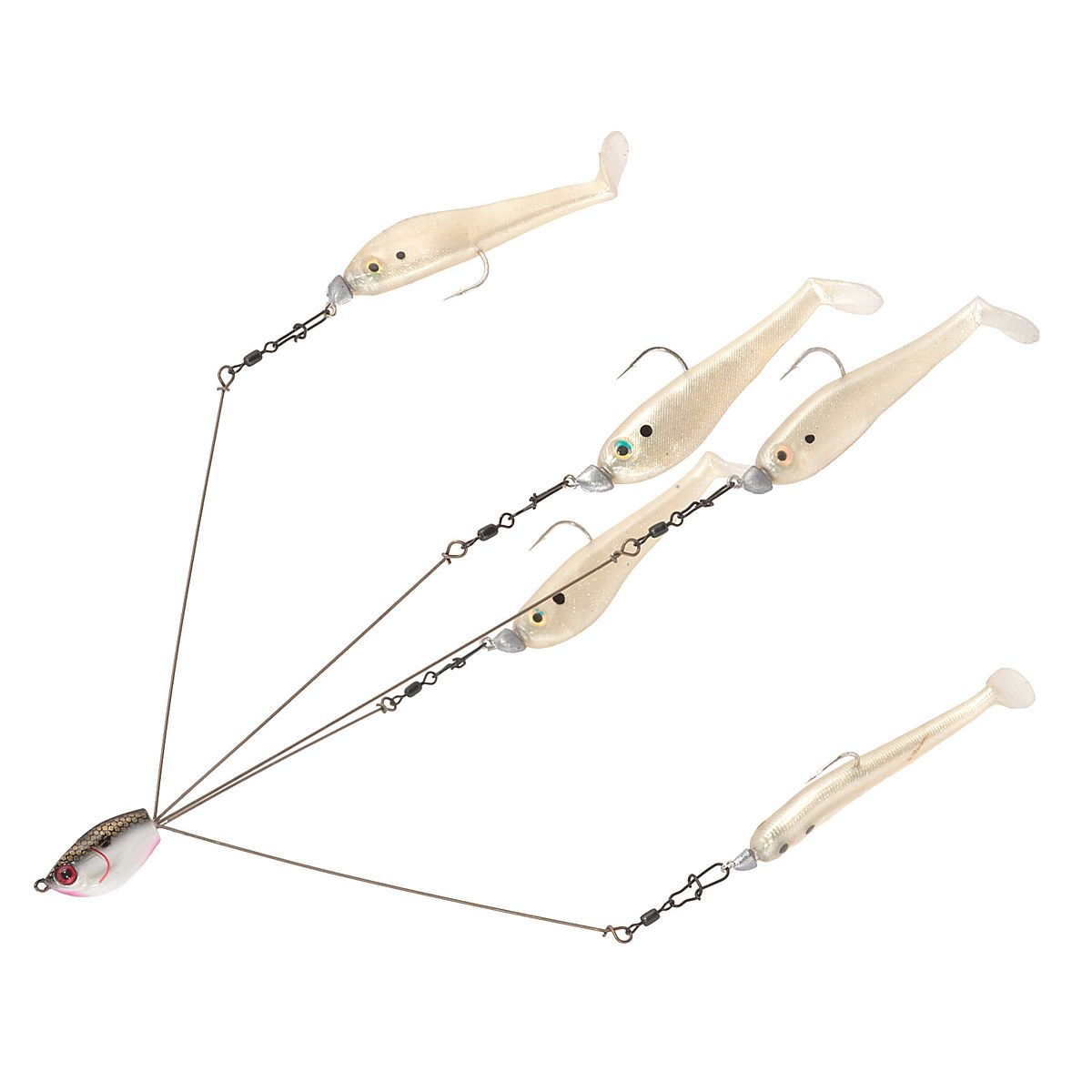 50 inch telescopic spinning fishing pole Rod Reel Full Kit Portable Travel Reel Lure Carry Bag These rods are four chrome spoon Acadia Fishing Tours - Size:3/16 oz