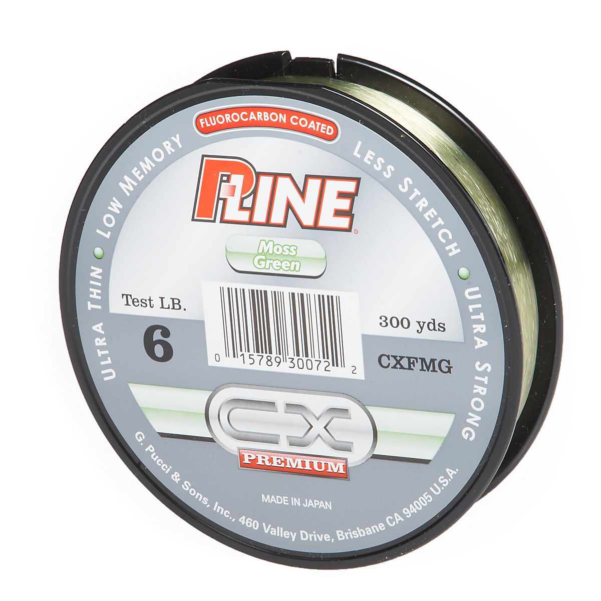 PLine CX Premium 6 lb 300 yards Fluorocarbon Fishing Line Academy