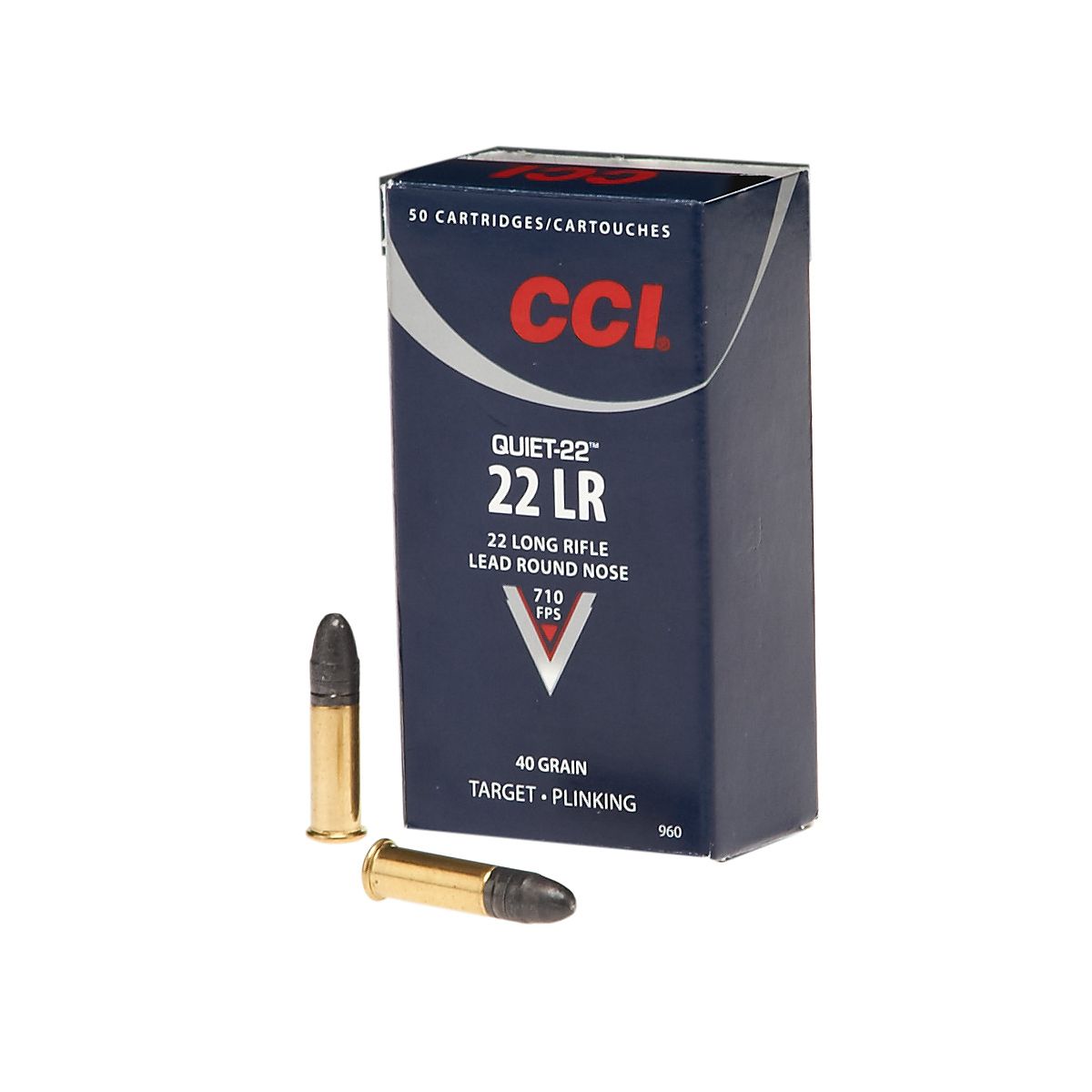 CCI Quiet .22 LR 40-Grain Rimfire Ammunition - 50 Rounds | Academy