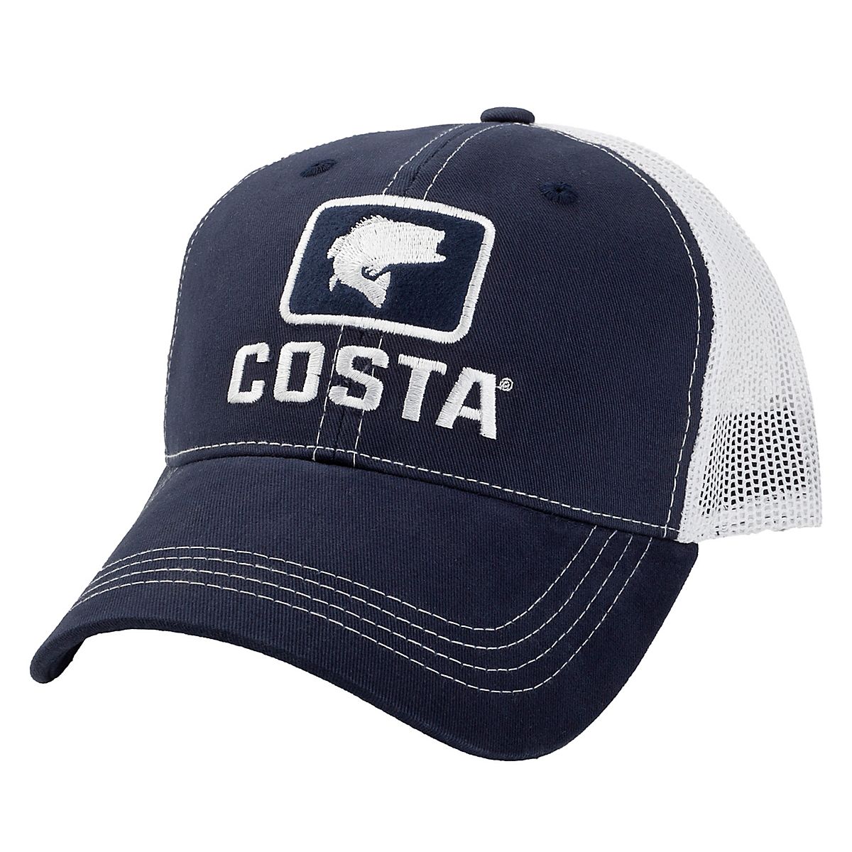 BRAND NEW COSTA DEL MAR BASS TRUCKER CAP HAT BROWN - HOT HOT