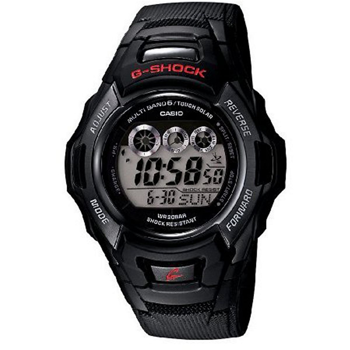 Casio Mens G Shock Solar Atomic Digital Sports Watch Academy