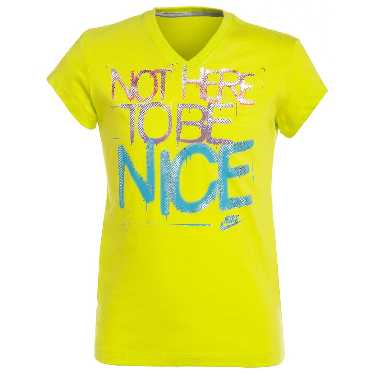 Nike Girls' Not Here To Be Nice V-neck T-shirt