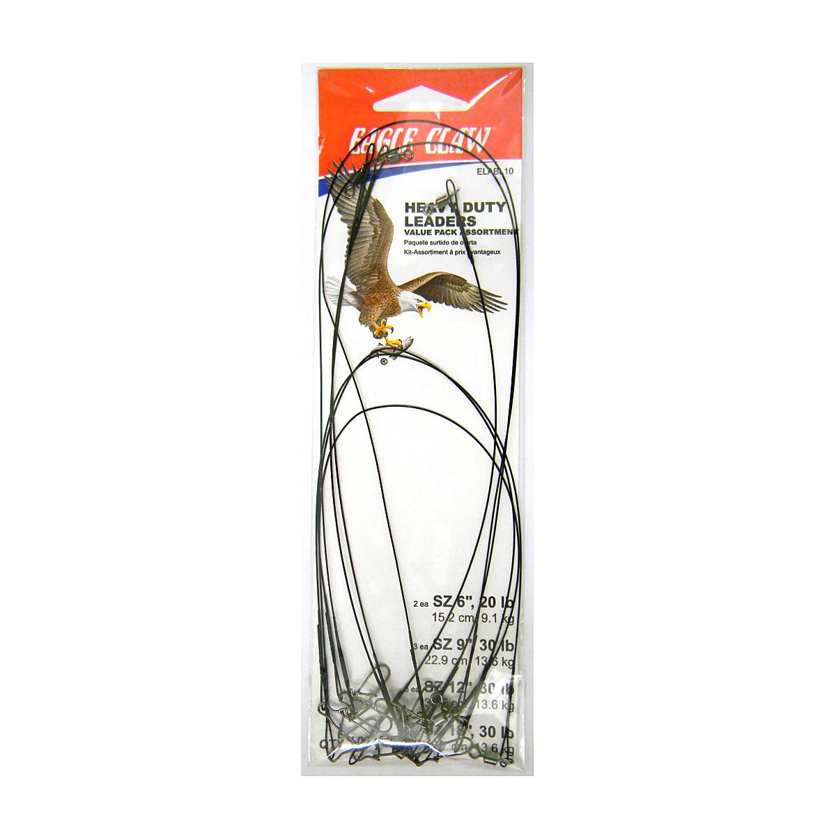 Eagle Claw Steel Leaders 10Pack Academy