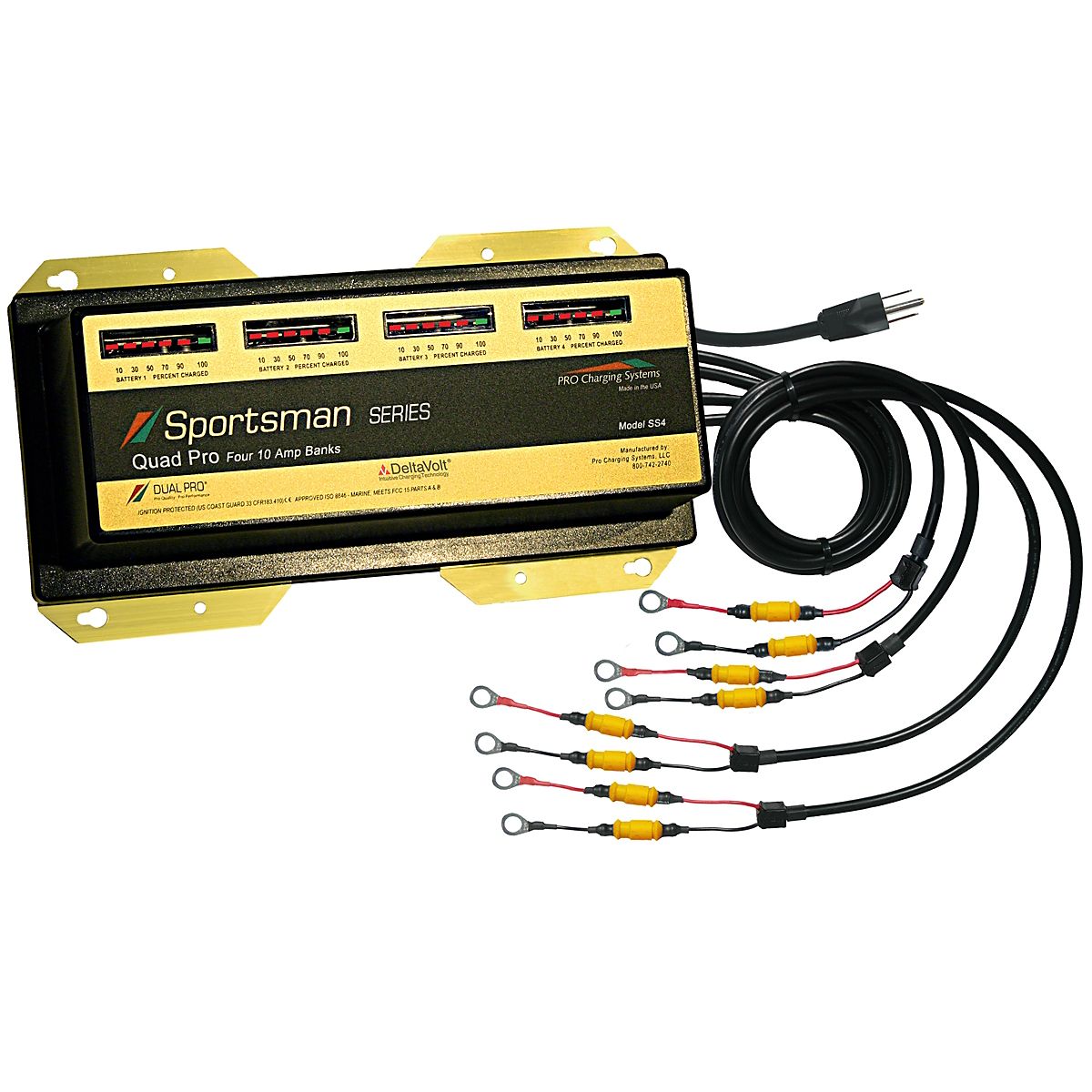 Dual Pro Sportsman Series 4Bank Battery Charger Academy