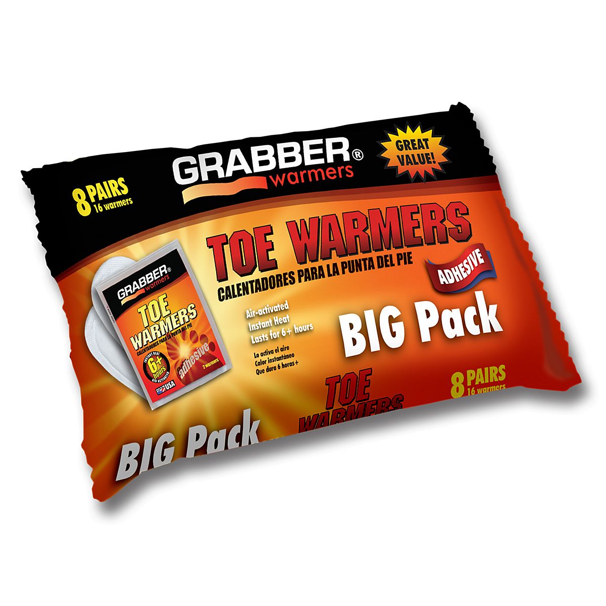 Grabber Toe Warmers 8Pack Academy