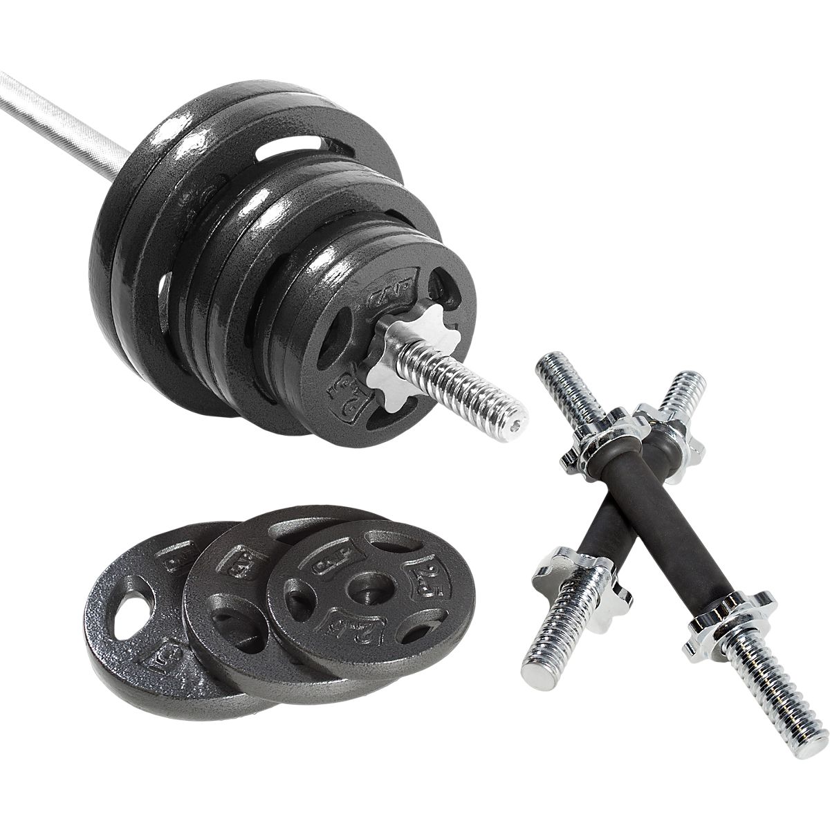 CAP Barbell 110 lb. Regular Grip Barbell Weight Set Academy