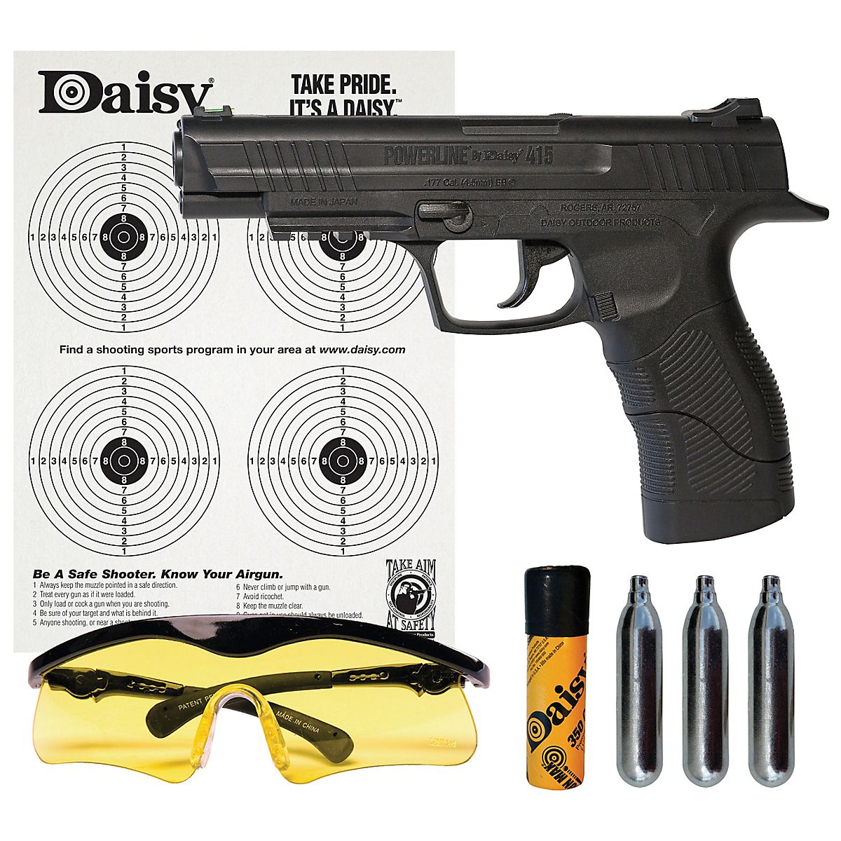 Daisy Powerline 415 Semiautomatic Co2 Pistol Kit Academy