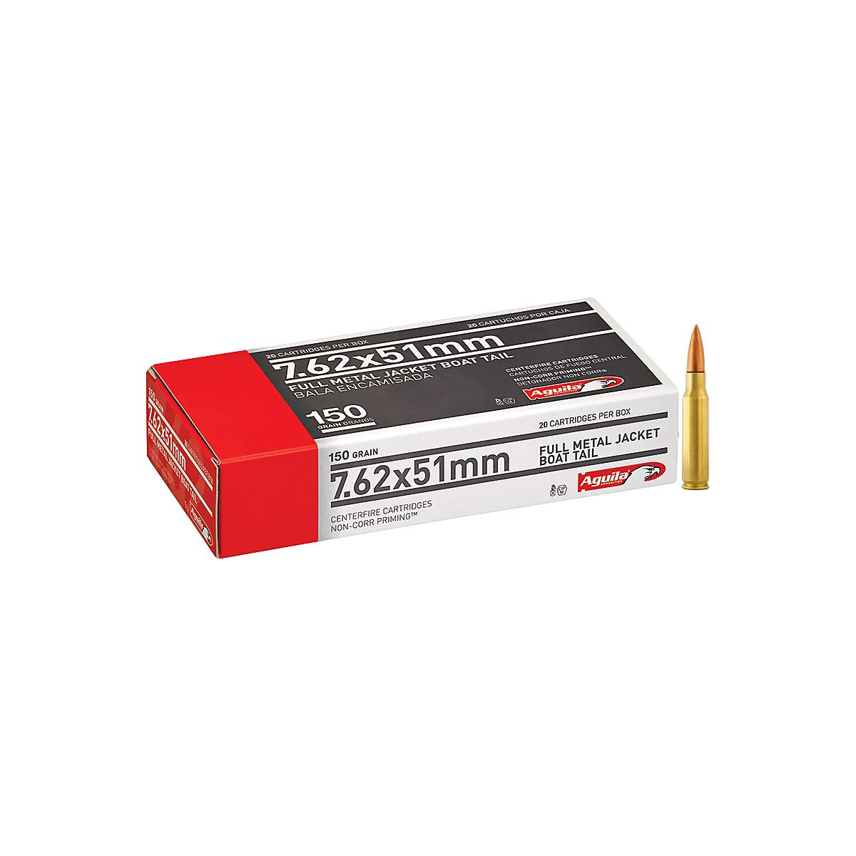 Aguila Ammunition 7.62 x 51 Caliber 150-Grain Centerfire