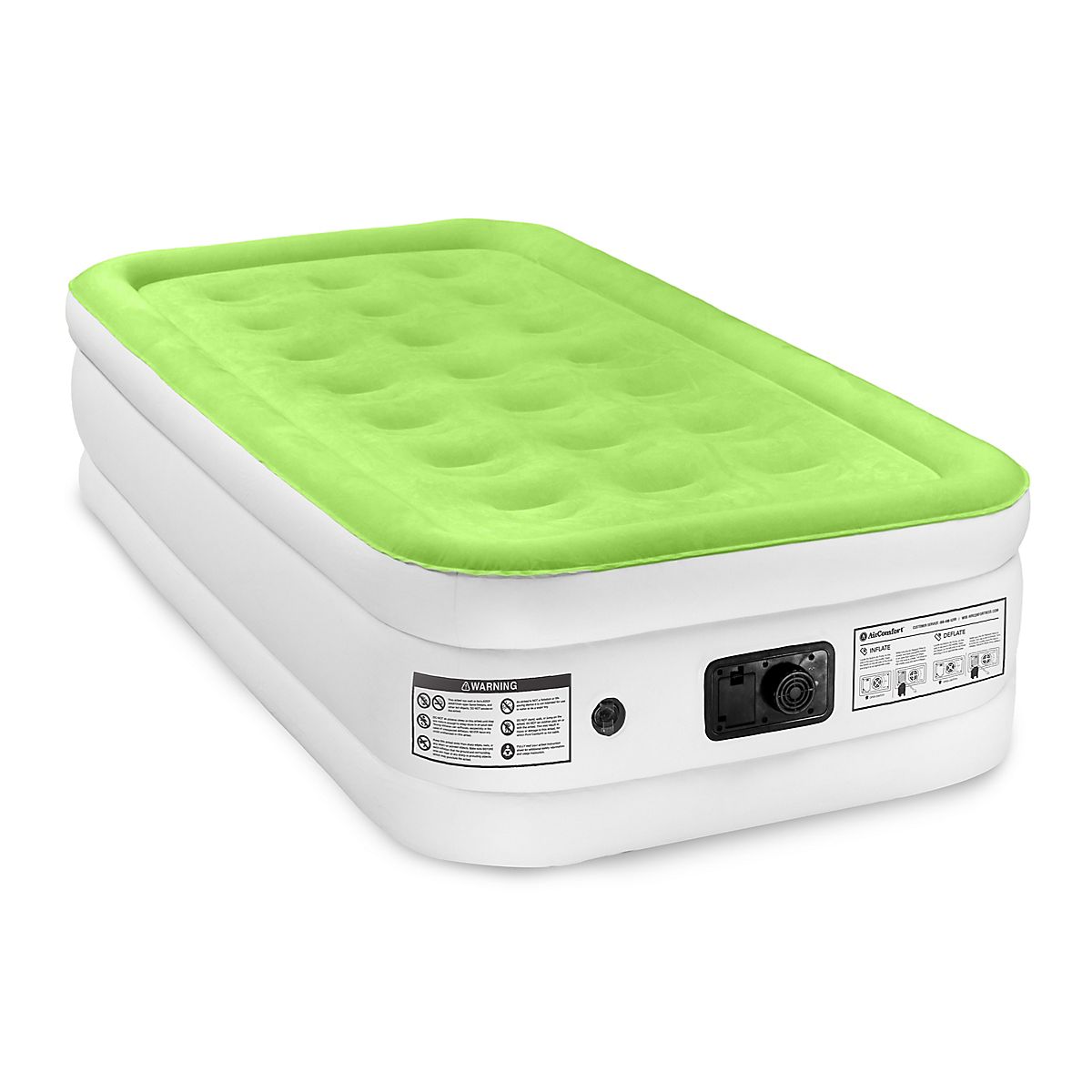 Air Comfort Dream Easy Twin Size Raised Air Mattress with Builtin Pump Academy