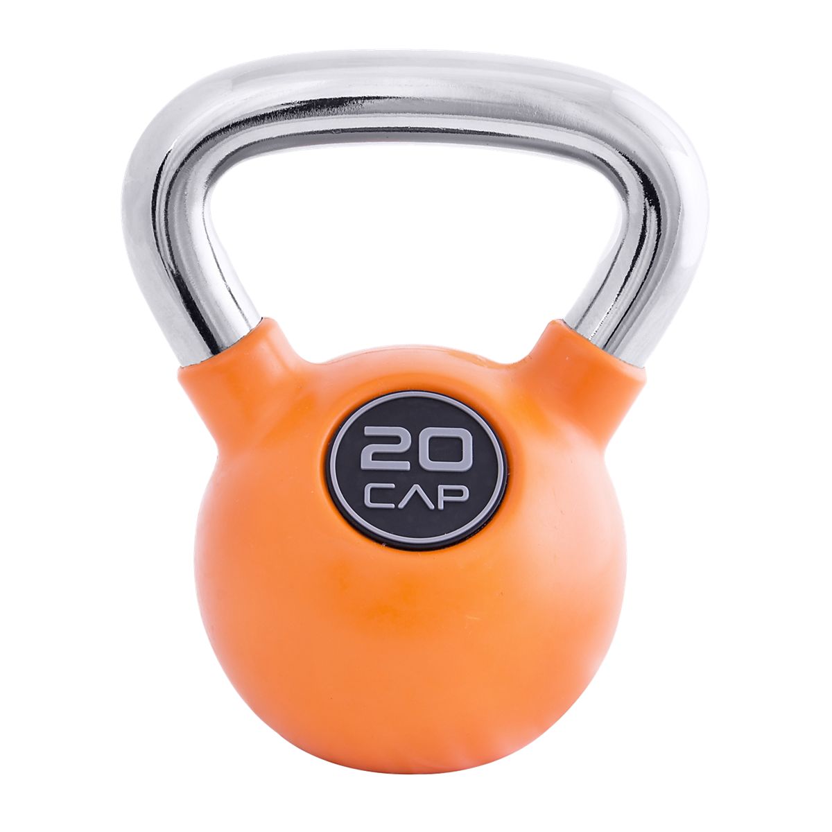 CAP Barbell RubberCoated 20 lb. Kettlebell with Chrome Handle Academy