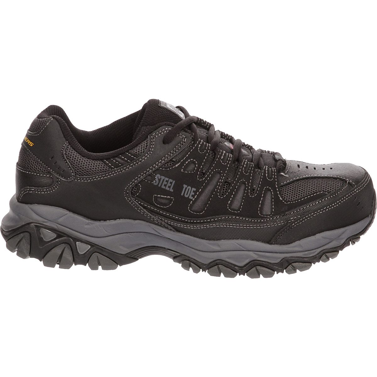 SKECHERS Men's Relaxed Fit Cankton Lace Steel Toe Work Shoes | Academy