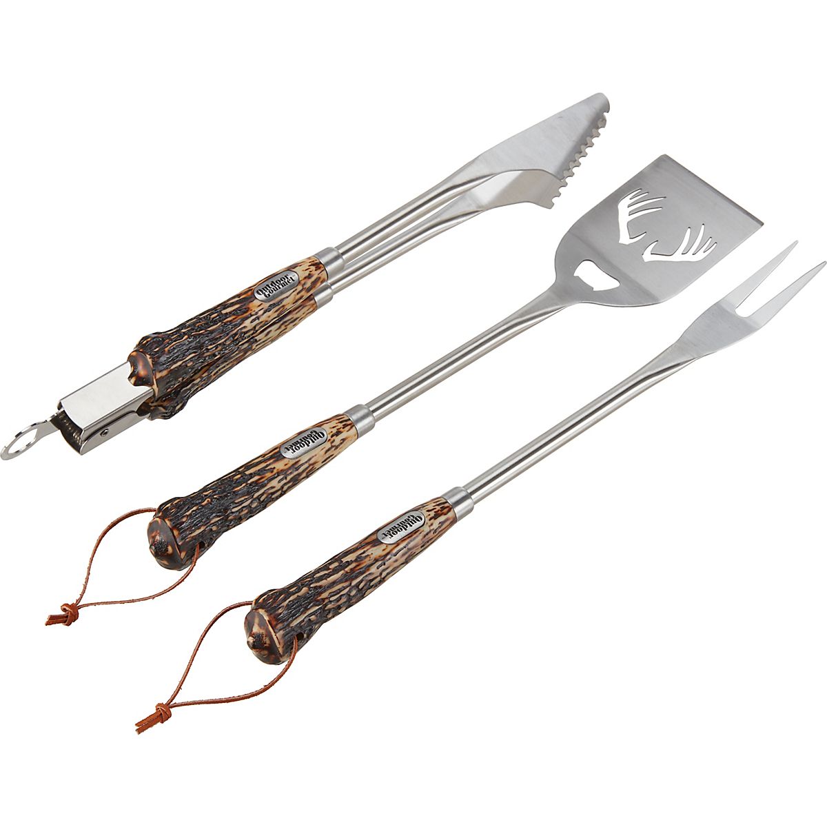 Outdoor Gourmet Antler 3-Piece Barbecue Tool Set | Academy