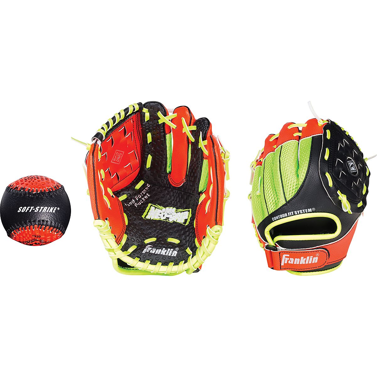 Franklin Youth NeoGrip® Series 9.5" Tball Glove with Ball Academy