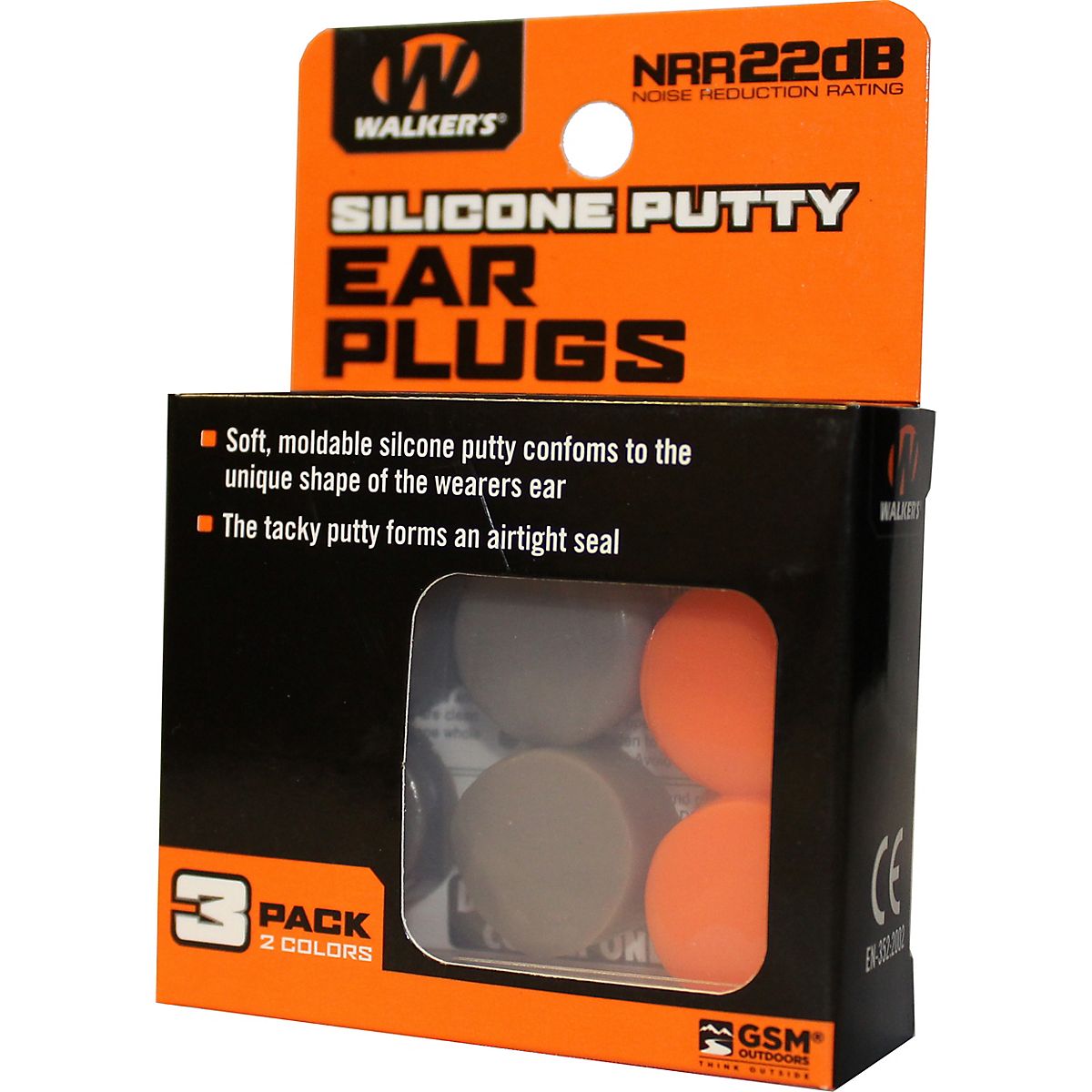 Walker's Silicone Ear Plugs Academy