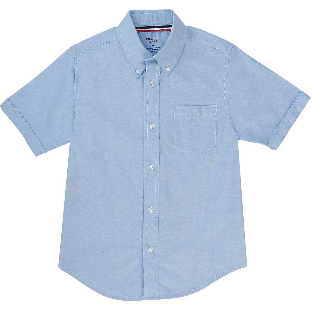 French Toast Boys' Short Sleeve Oxford Shirt Academy