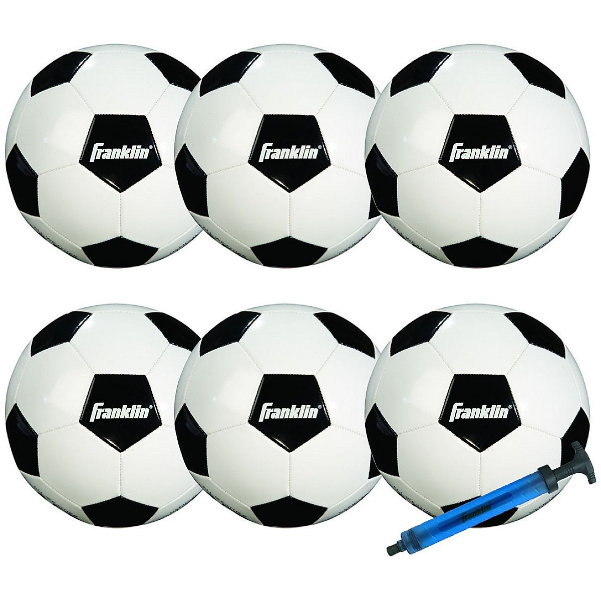 Franklin Kids' Comp 100 Soccer Balls 6Pack Academy