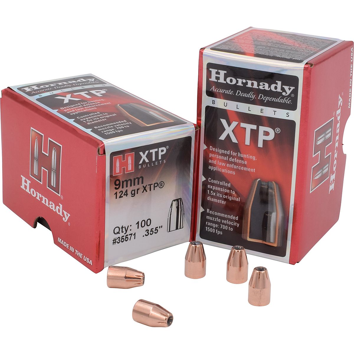 Hornady HP XTP 9mm 124Grain Bullets Free Shipping at Academy