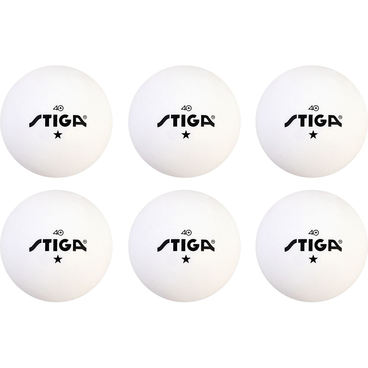 Stiga 1Star Table Tennis Balls 6Pack Academy