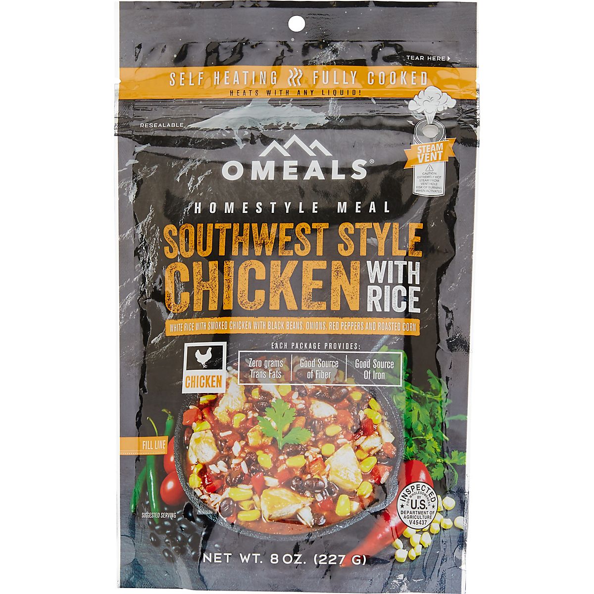 O Meals Homestyle 8 oz Precooked SelfHeating Southwest Style Chicken