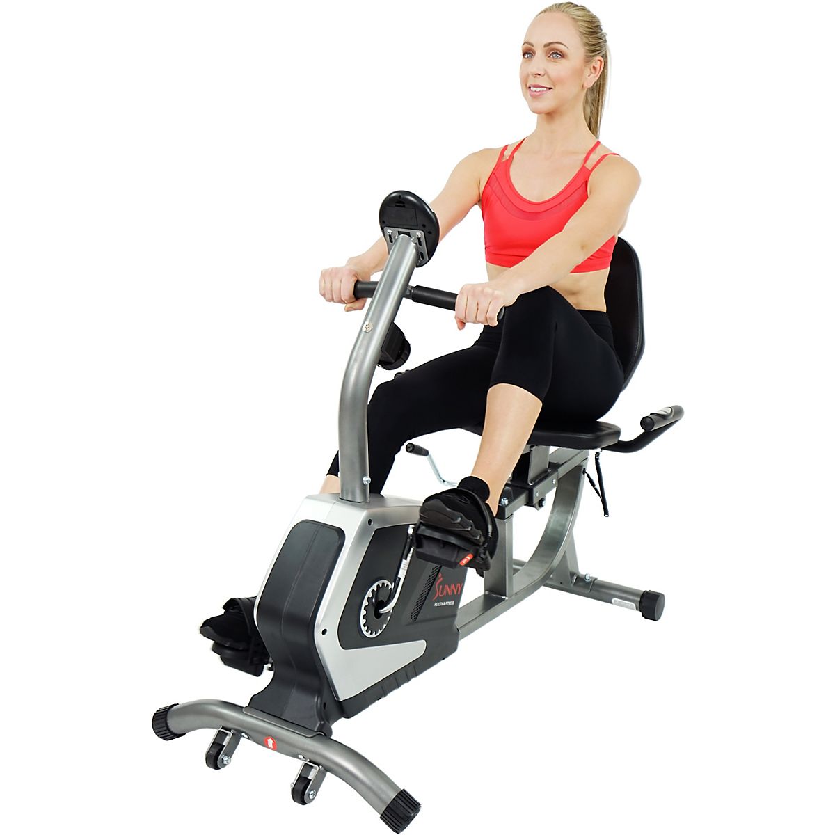 sunny health fitness recumbent bike
