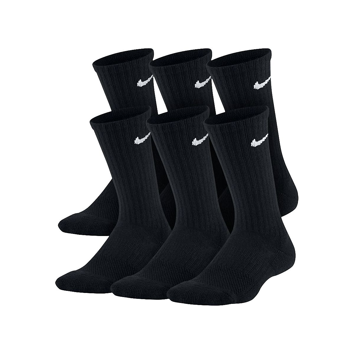 Nike Boys Performance Cushioned Crew Training Socks 6 Pack Academy