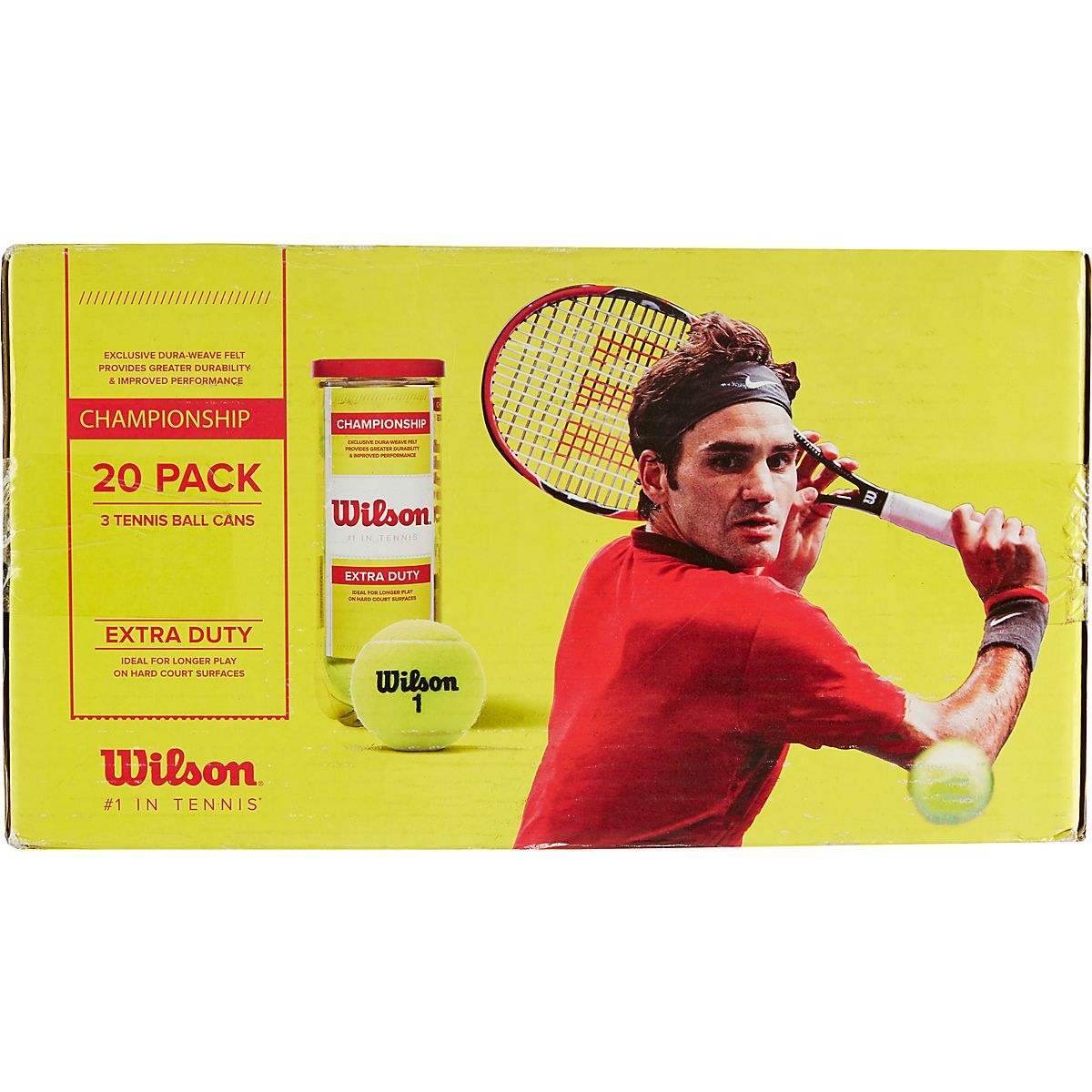 Wilson Championship ExtraDuty Tennis Balls 20Pack Academy