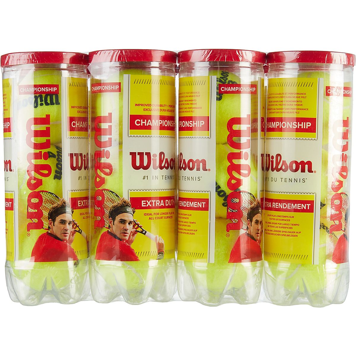 Wilson Championship Extra Duty Tennis Balls 8Pack Academy