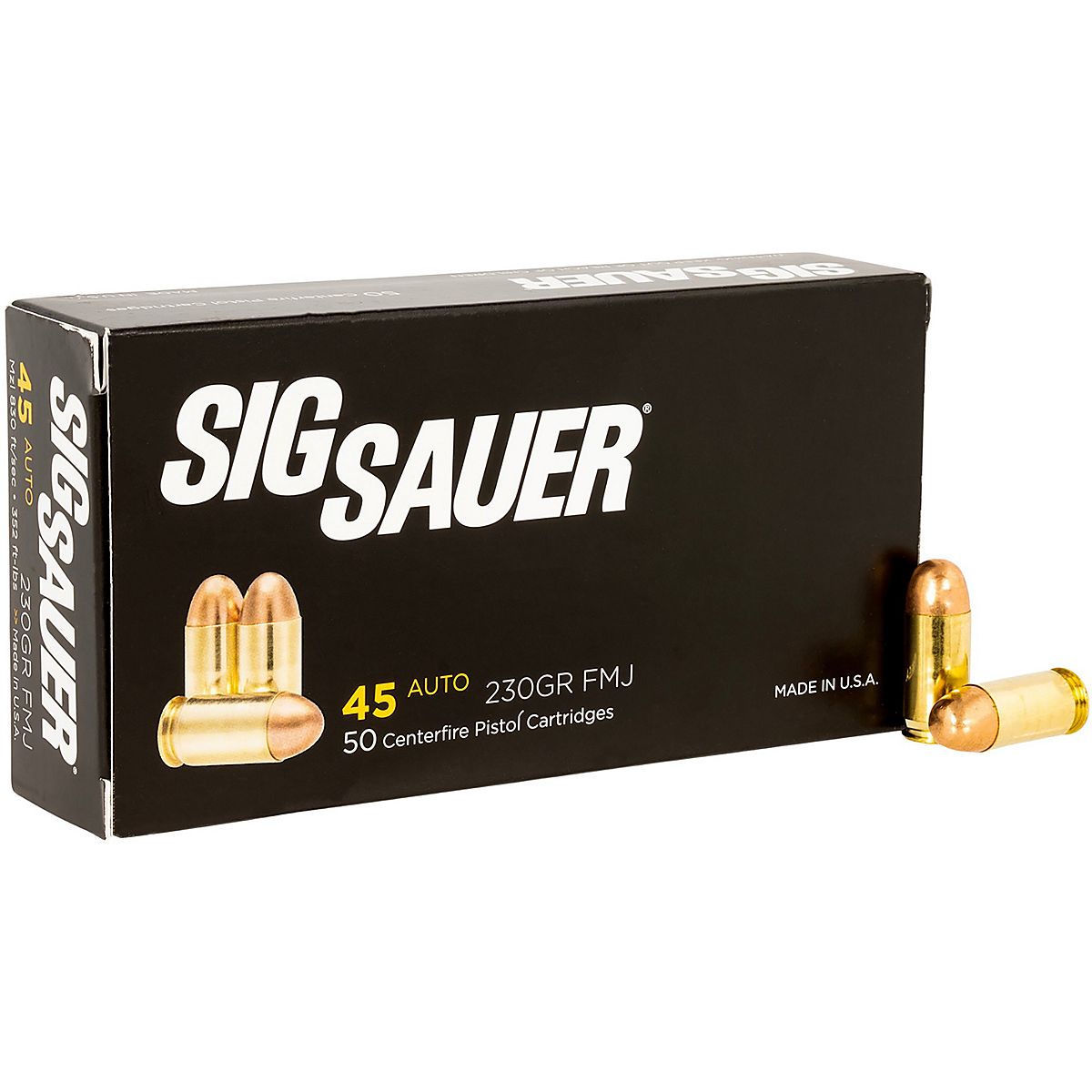 エアガン CAL.45 230gr FMJ シルバー SIG SAUER Elite Performance Ball Full Metal Jacket .45 ACP