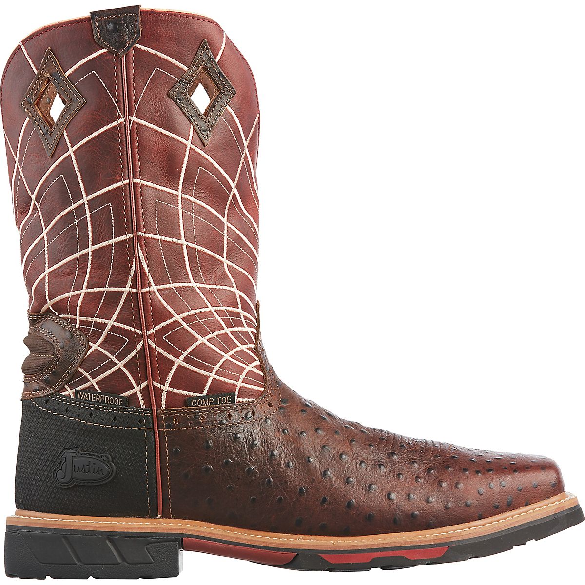 Justin ostrich work store boots