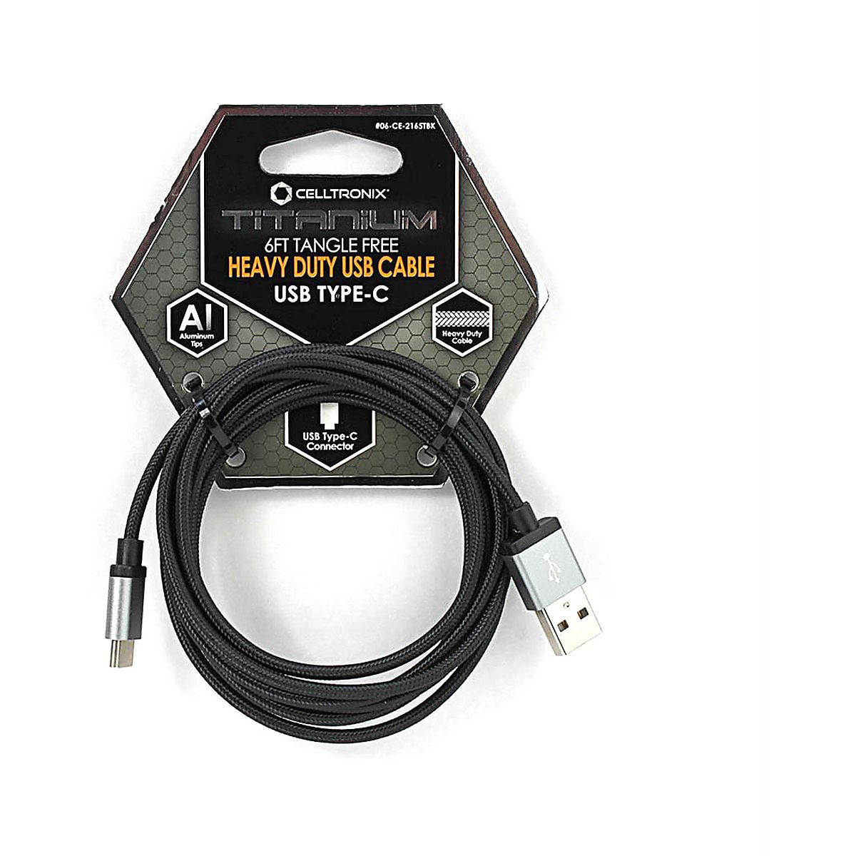 PUGS Celltronix Titanium USB Type-C ft Braided Cable Academy