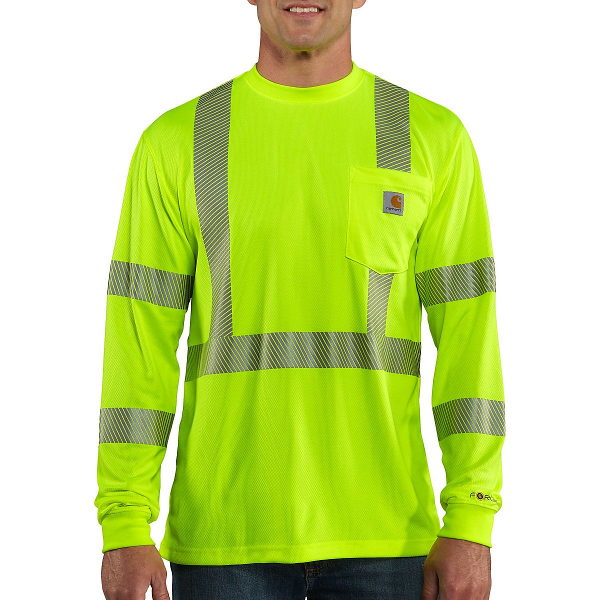 Carhartt Men's Force High-Visibility Long-Sleeve Class 3 T-shirt