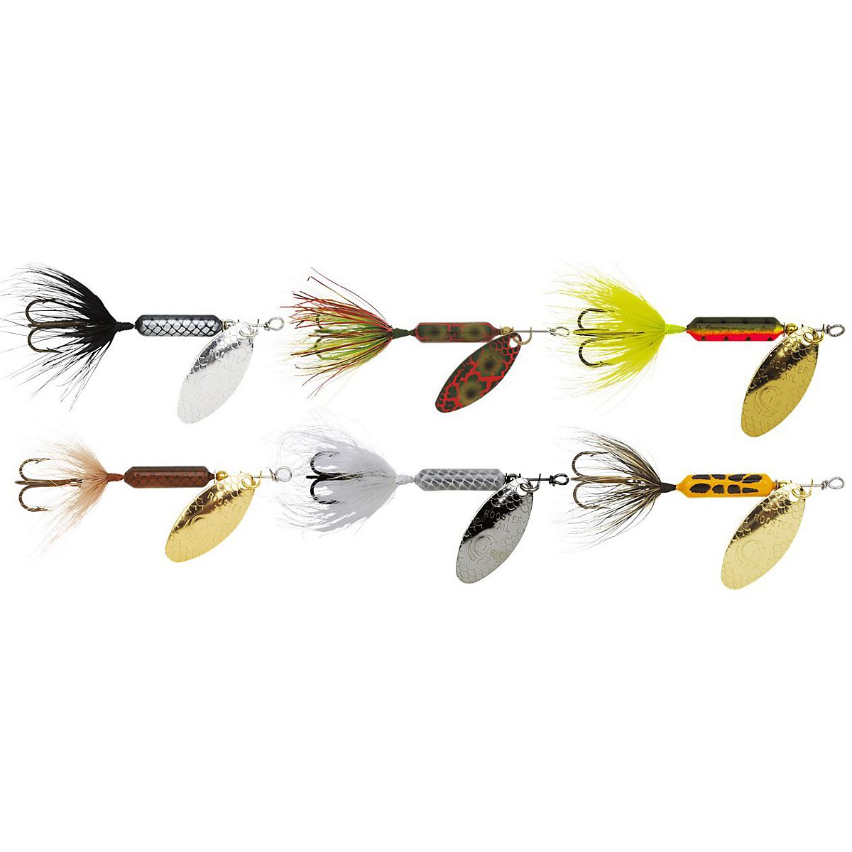 Worden's Rooster Tail 1/8 oz PDQ Baits 6Pack Academy