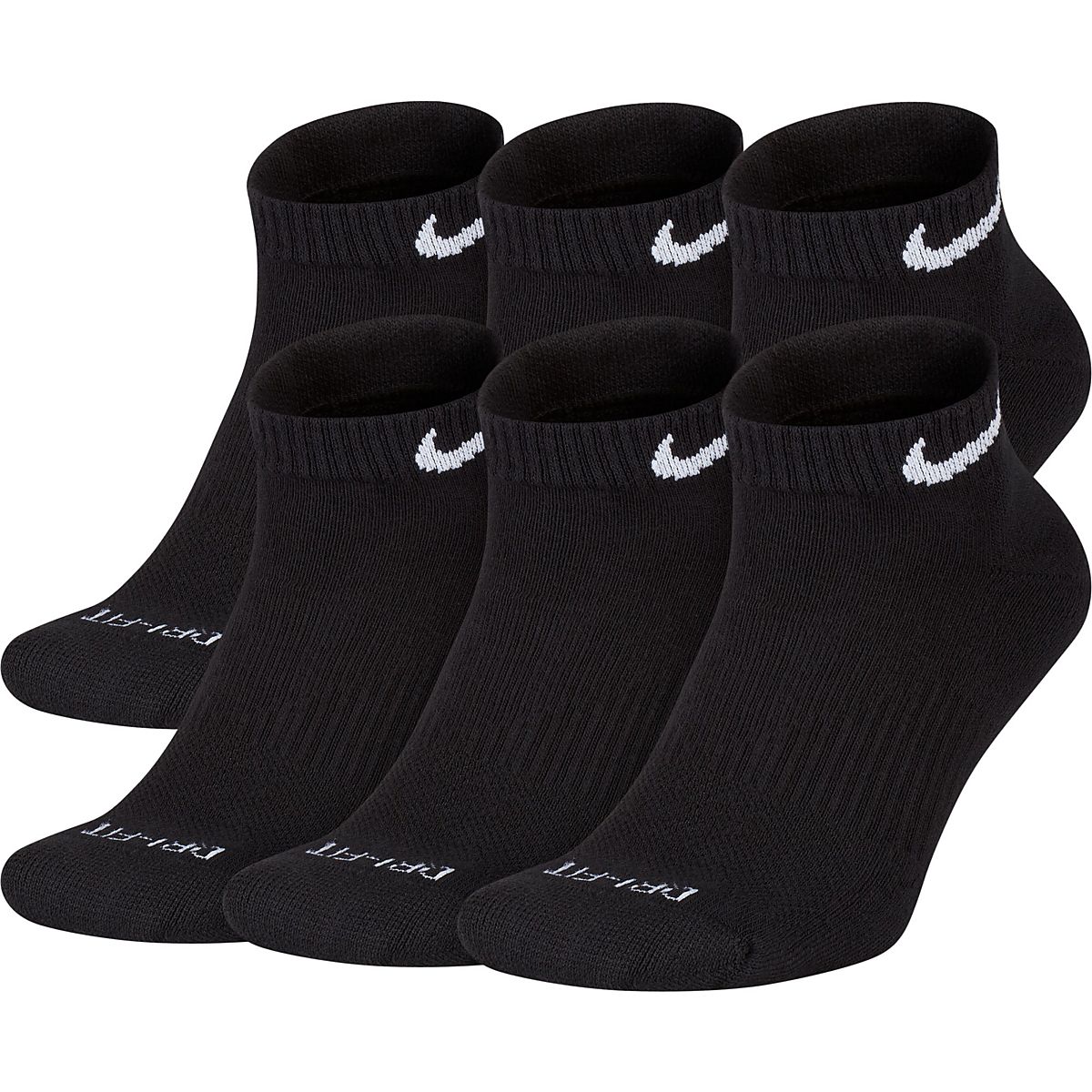 Nike Men's Everyday Plus Cushion Training Low Cut Socks 6 Pack | Academy