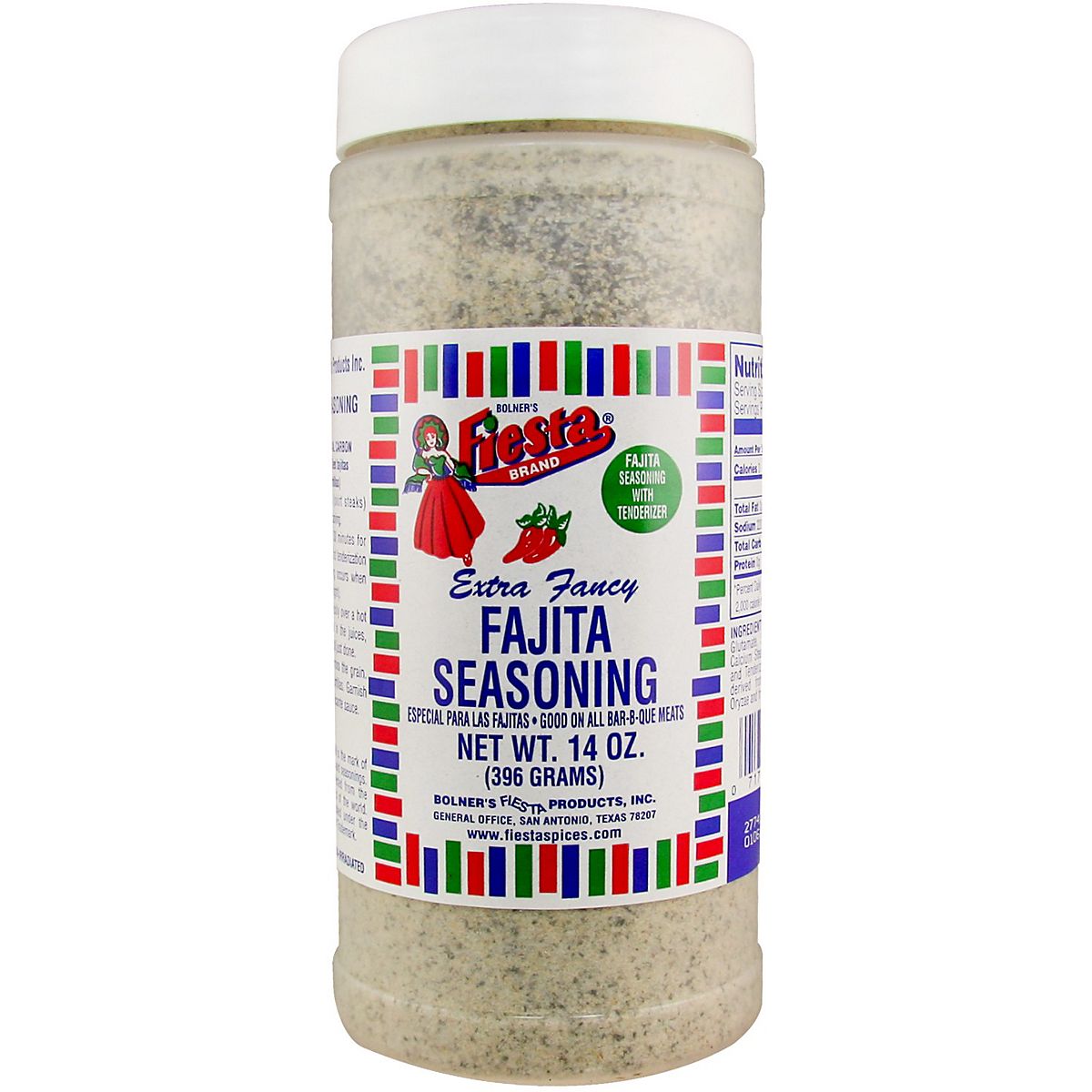 Bolner Fiesta Brand 14 oz Fajita Seasoning Academy