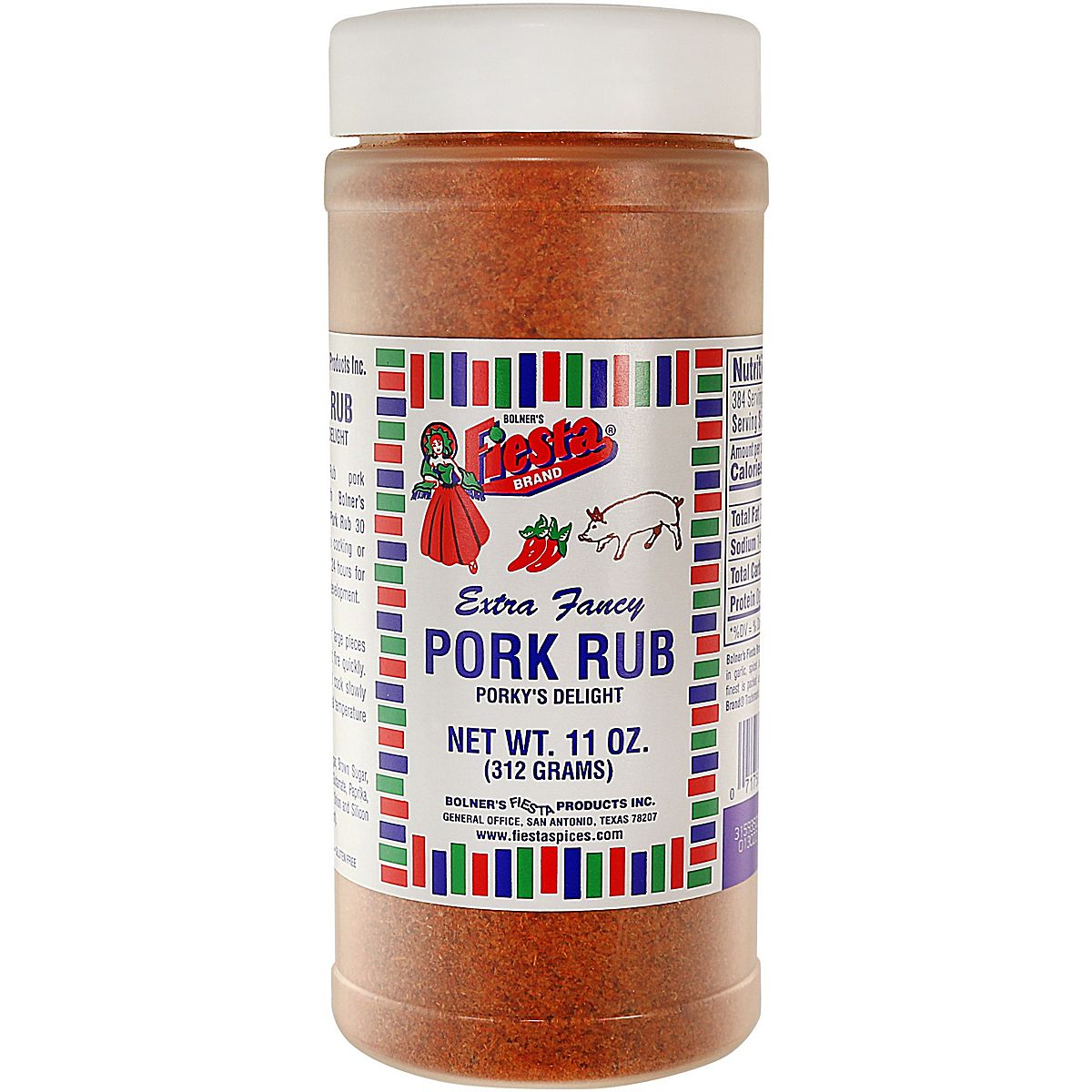 Bolner Fiesta Brand 11 oz Pork Rub Academy