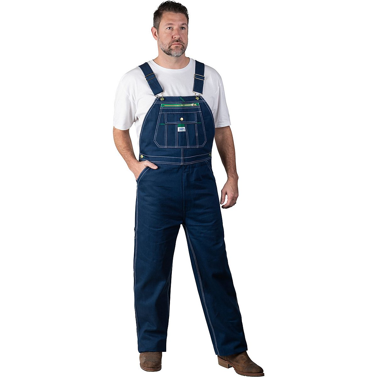 Liberty Men's Rigid Denim Bib Overalls Academy
