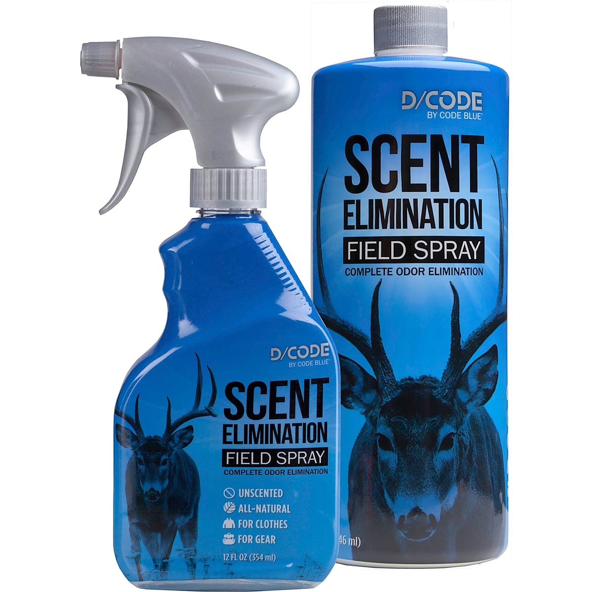 Code Blue D-Code Unscented 12 oz Field Spray and 32 oz Refill Bottle ...