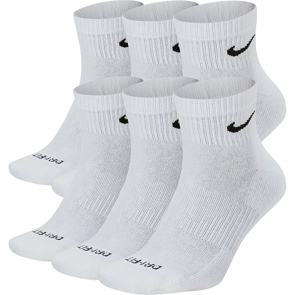 Nike Men's Everyday Plus Cushion Dri-FIT Training Ankle Socks 6 Pack ...