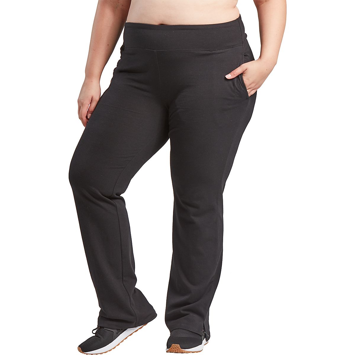 BCG Women's Plus Size Cotton Wicking Pants