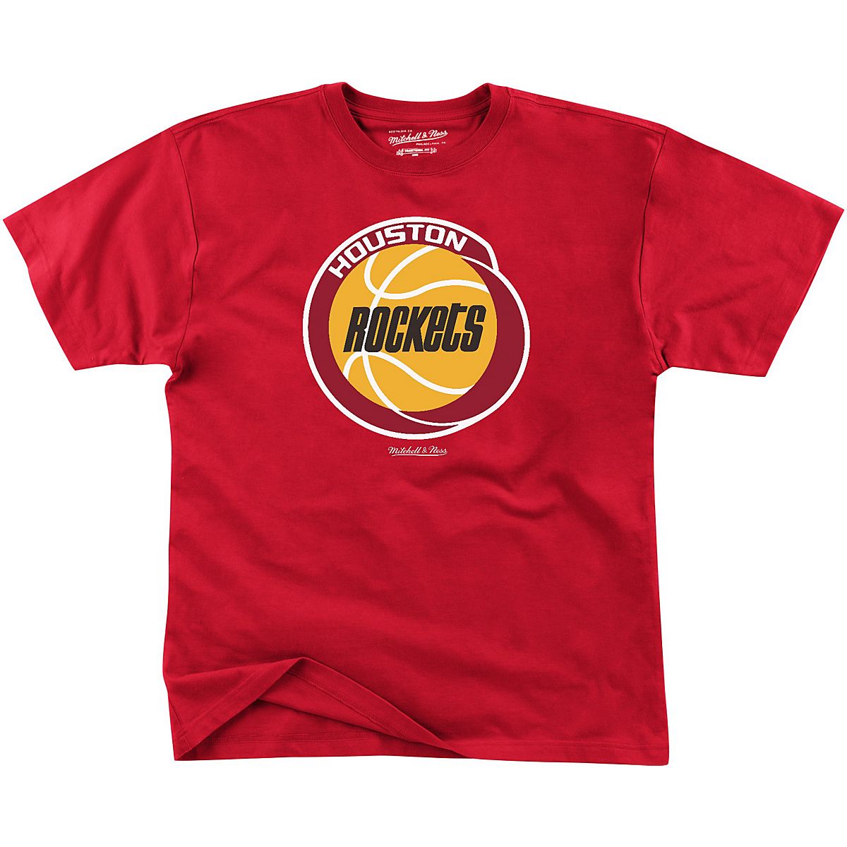 Men's Mitchell & Ness Houston Rockets NBA Cream T-Shirt