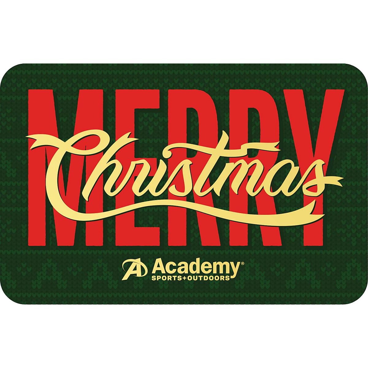 Academy Holiday Gift Card Merry Christmas Foil Script Academy