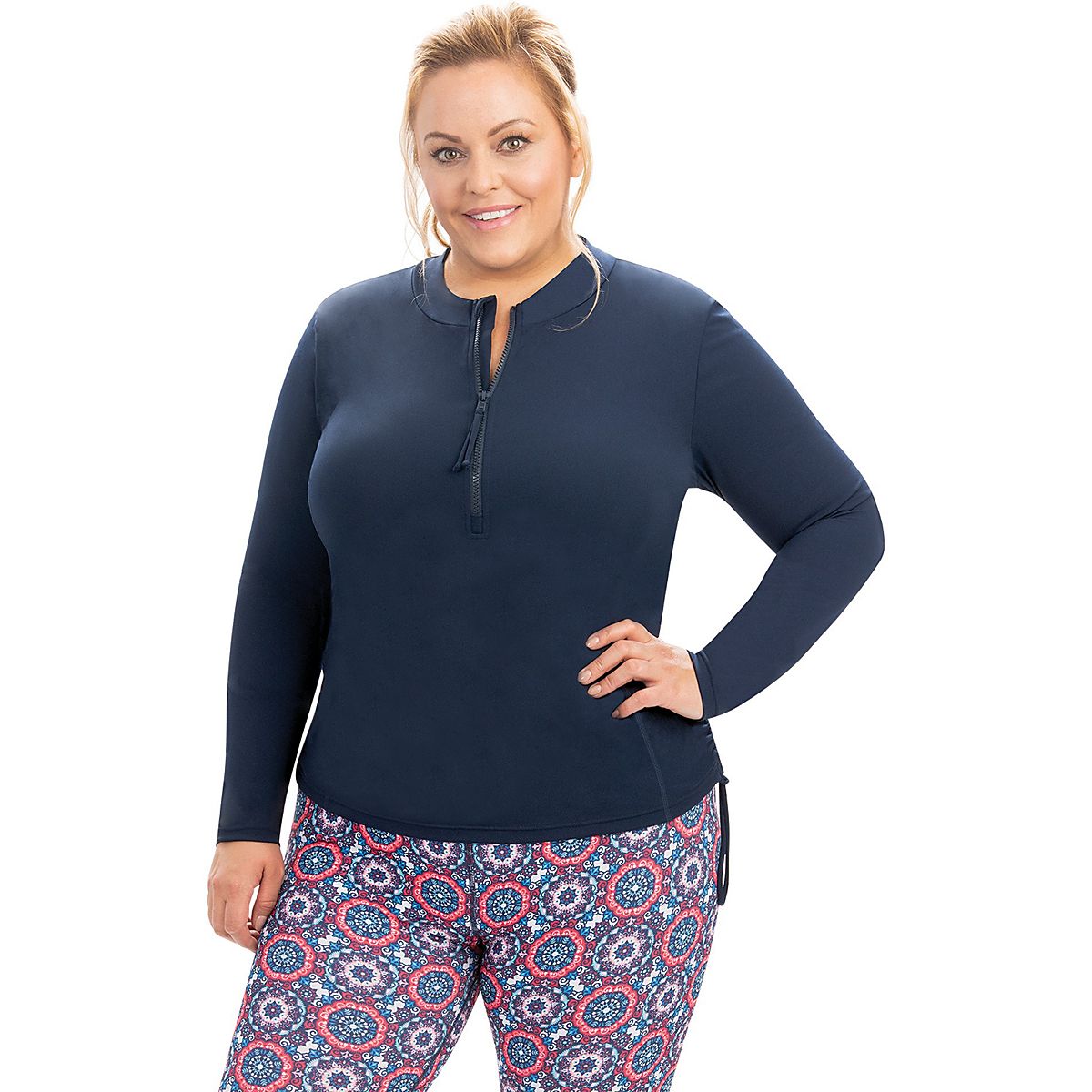 Dolfin Women's Aquashape Ruched Side Rash Guard | Academy