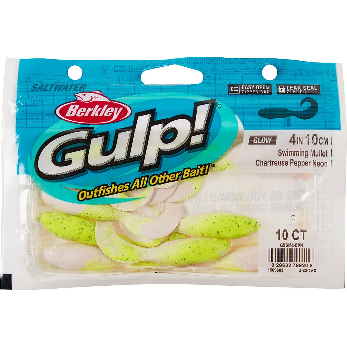 Berkley Gulp! Saltwater Swimming Mullet - 3 Inch Purple CHR Soft Bait - View #8