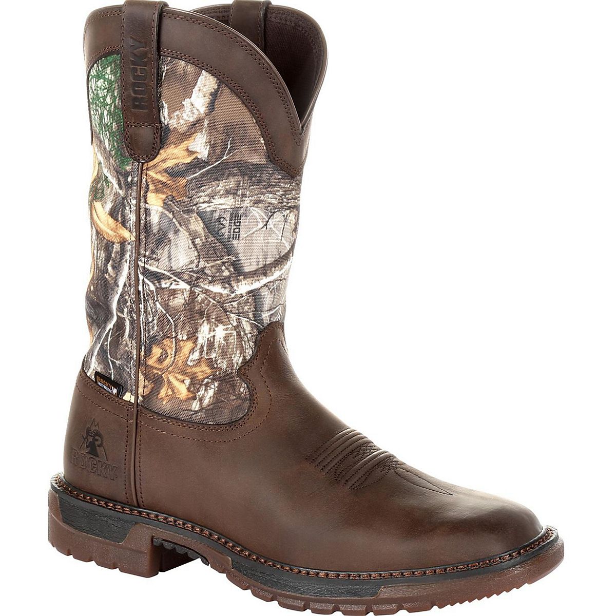 Rocky Men's Original Ride FLX Waterproof Western Work Boots - 11 Inch, Square Toe, Slip & Oil Resistant - View #5