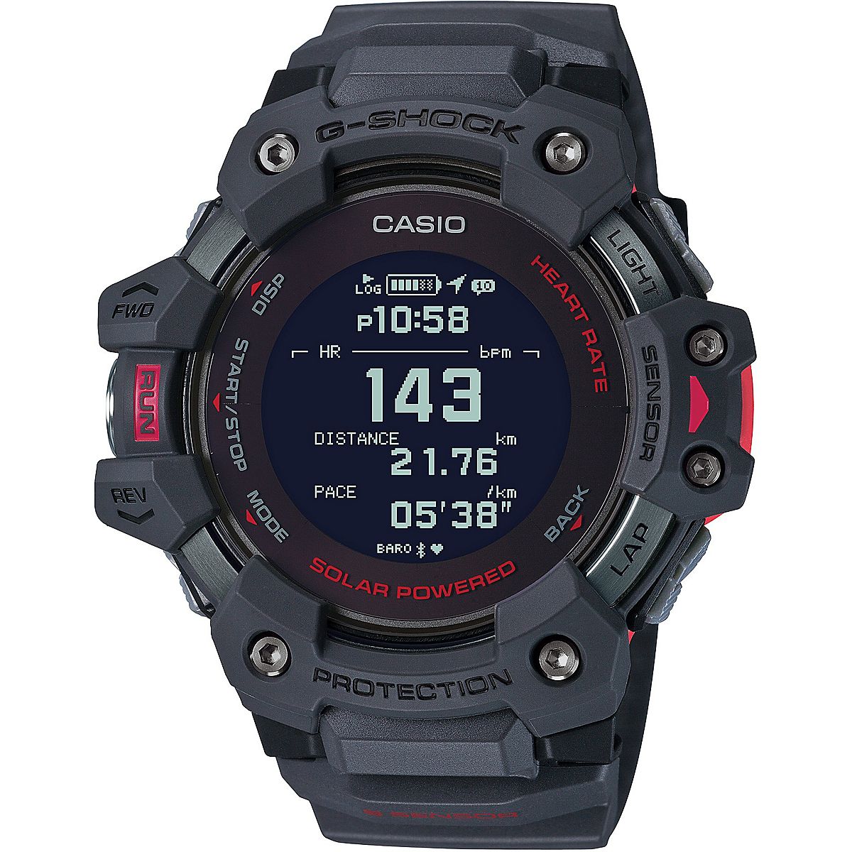 Casio Men's G-SHOCK G-SQUAD Solar Assist HRM GPS Watch | Academy