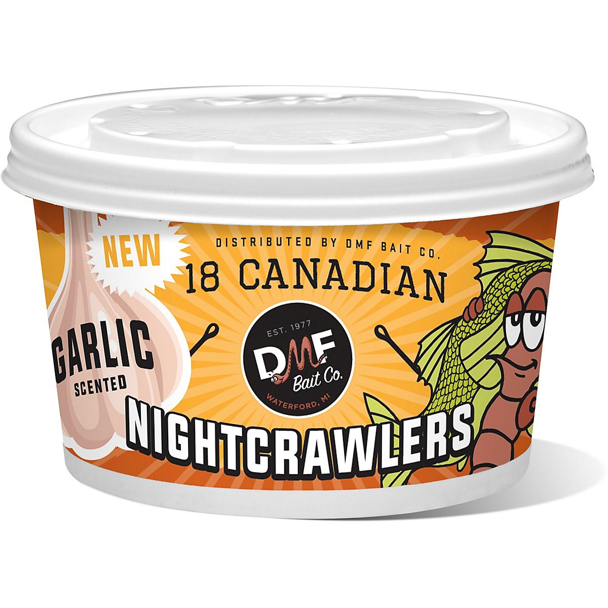 DMF Bait Garlic Scented Nightcrawlers 18ct Academy